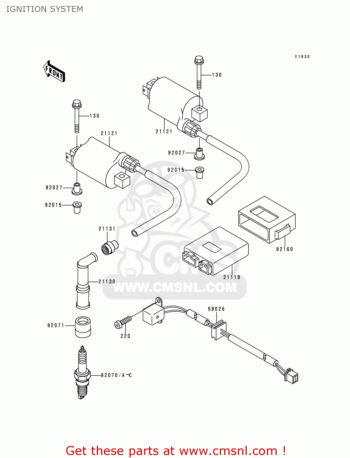 IGNITION SYSTEM KLE500A7 1997 EUROPE UK FR NL AR FG NR  SP