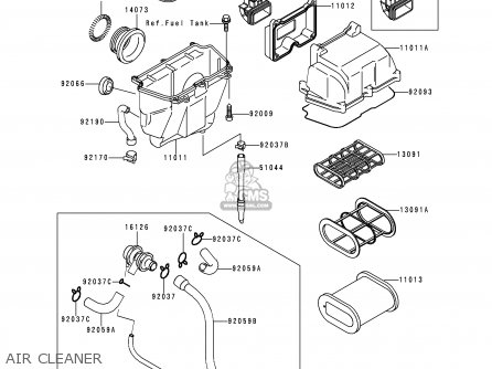 AIR CLEANER - KLE500A7 1997 EUROPE UK FR NL AR FG NR  SP