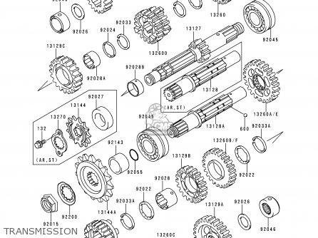 TRANSMISSION - KLE500A7 1997 EUROPE UK FR NL AR FG NR  SP