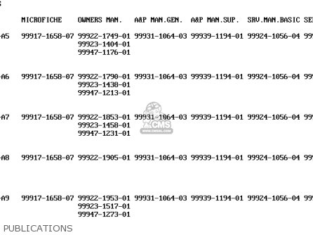 PUBLICATIONS - KLE500A7 1997 EUROPE UK FR NL AR FG NR  SP