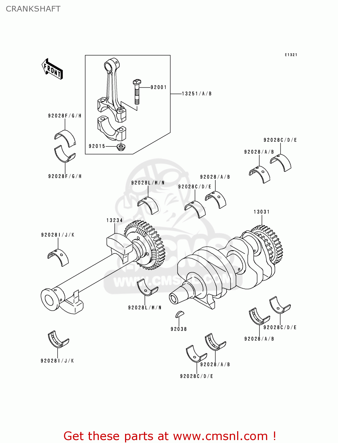 CRANKSHAFT KLE500A8 1998 SWEDEN