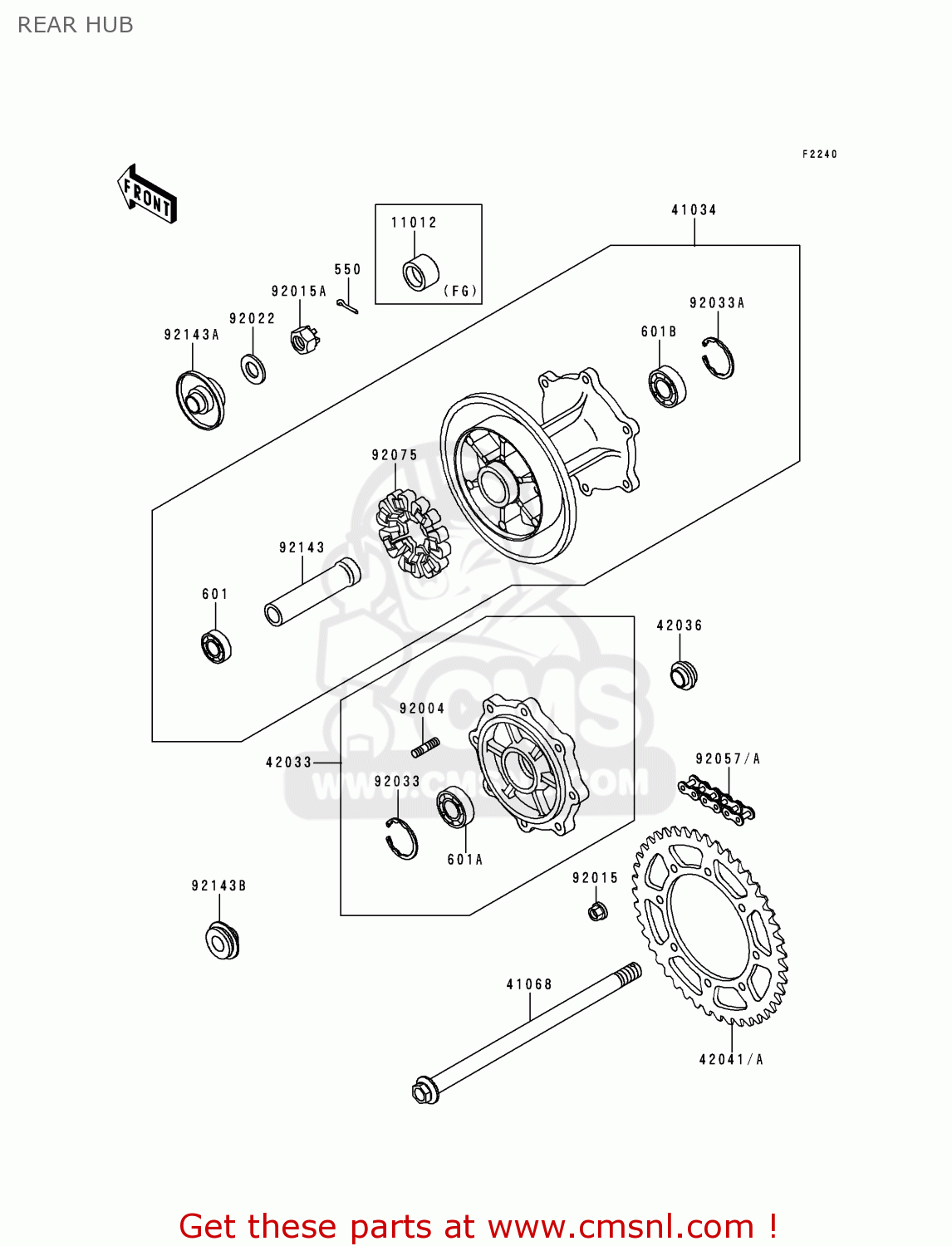 REAR HUB KLE500A8 1998 SWEDEN