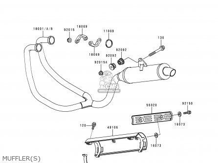 MUFFLER(S) - KLE500A8 1998 SWEDEN