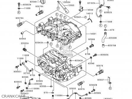 CRANKCASE - KLE500A8 1998 SWEDEN