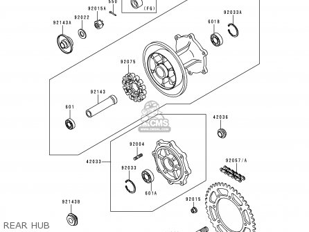 REAR HUB - KLE500A8 1998 SWEDEN