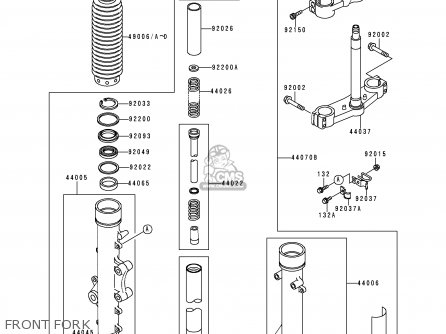 FRONT FORK - KLE500A8 1998 SWEDEN