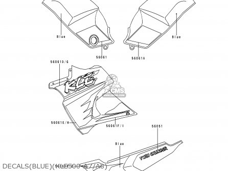 DECALS(BLUE)(KLE500-A7/A8) - KLE500A8 1998 SWEDEN