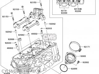CYLINDER HEAD - KLE650B8F VERSYS 2008 EUROPE,MIDDLE EAST,AFRICA,UK