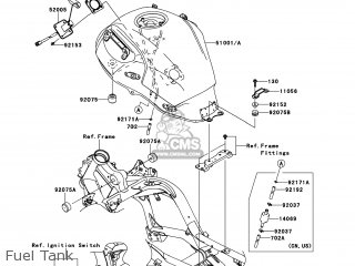 Kawasaki KLE650DEF VERSYS 2014 USA / ABS parts lists and schematics