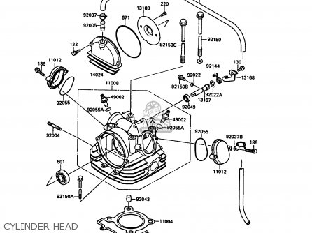 CYLINDER HEAD - KLF220-A3 1990 UNITED KINGDOM AS