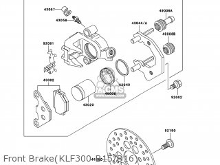 Kawasaki KLF300-B17 BAYOU300 2004 USA parts lists and schematics