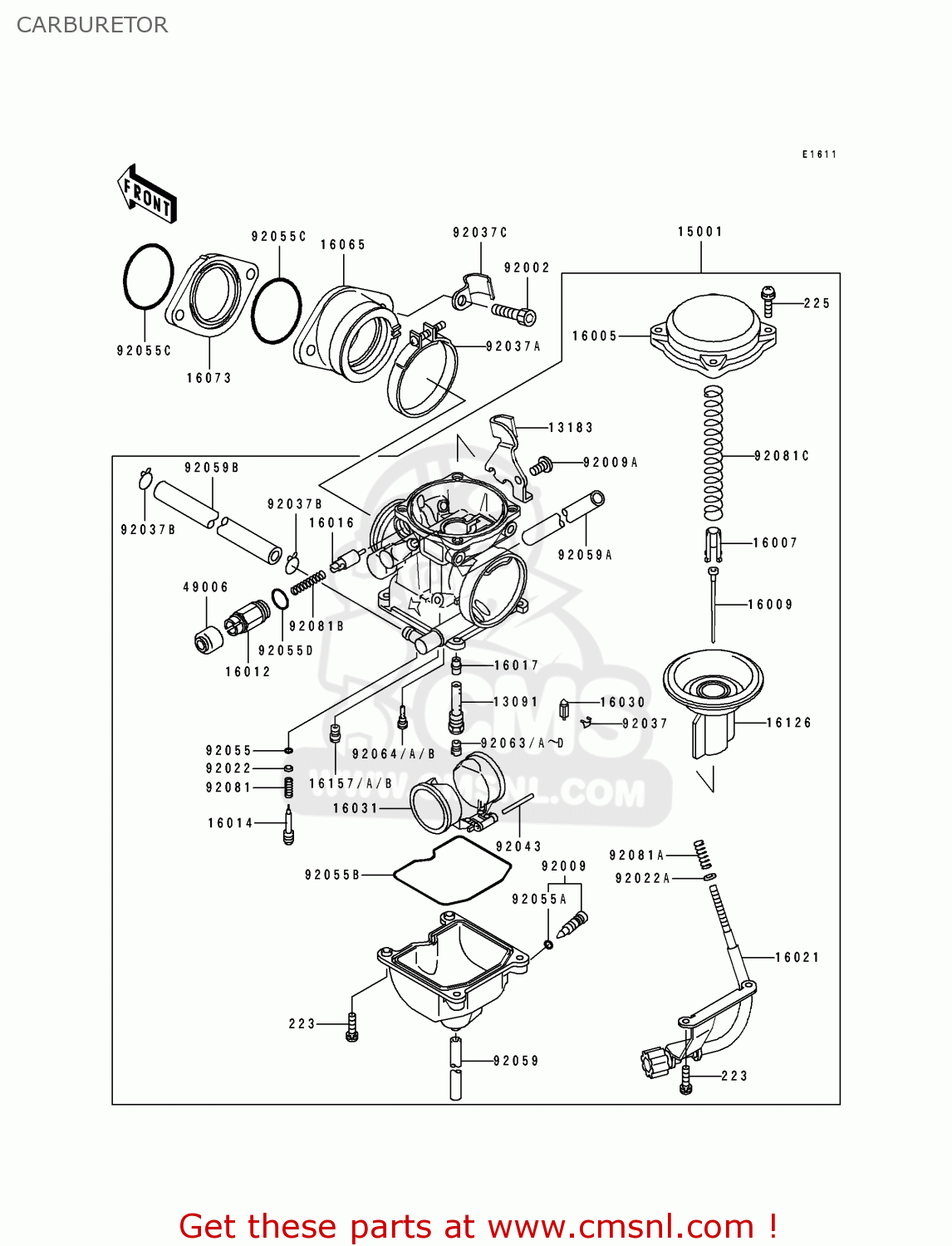 Kawasaki KLF300-C2 BAYOU4X4 1990 UNITED KINGDOM AS CARBURETOR - buy ...