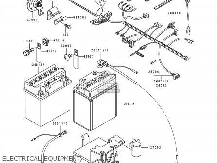 Kawasaki KLF300-C2A BAYOU4X4 1990 AUSTRALIA parts lists ... kawasaki bayou wiring schematics 