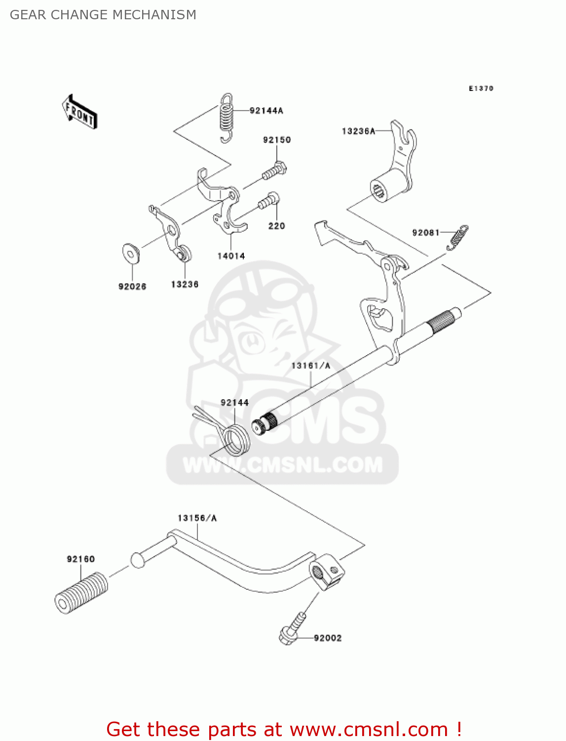 Kawasaki KLX110A1 KLX110 2002 USA CALIFORNIA CANADA GEAR CHANGE