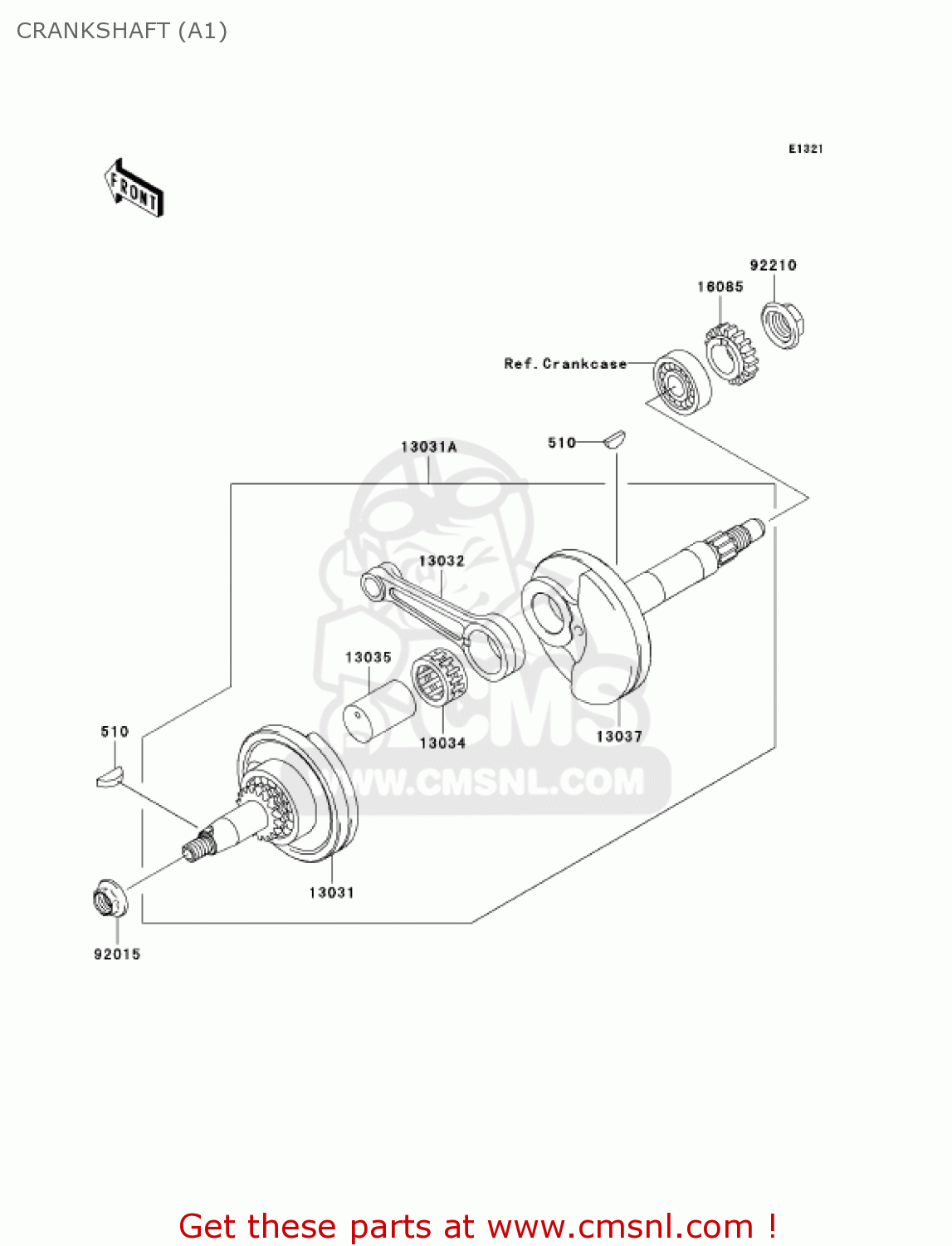 CRANKSHAFT (A1) KLX110-A1 KLX110 2002 USA CALIFORNIA CANADA