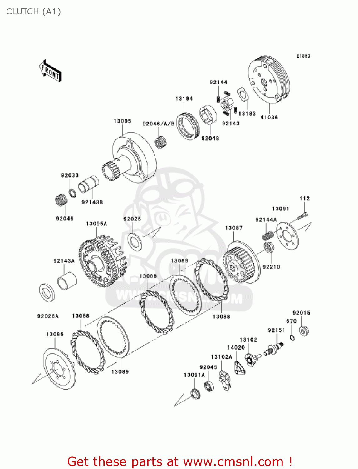 CLUTCH (A1) KLX110-A1 KLX110 2002 USA CALIFORNIA CANADA