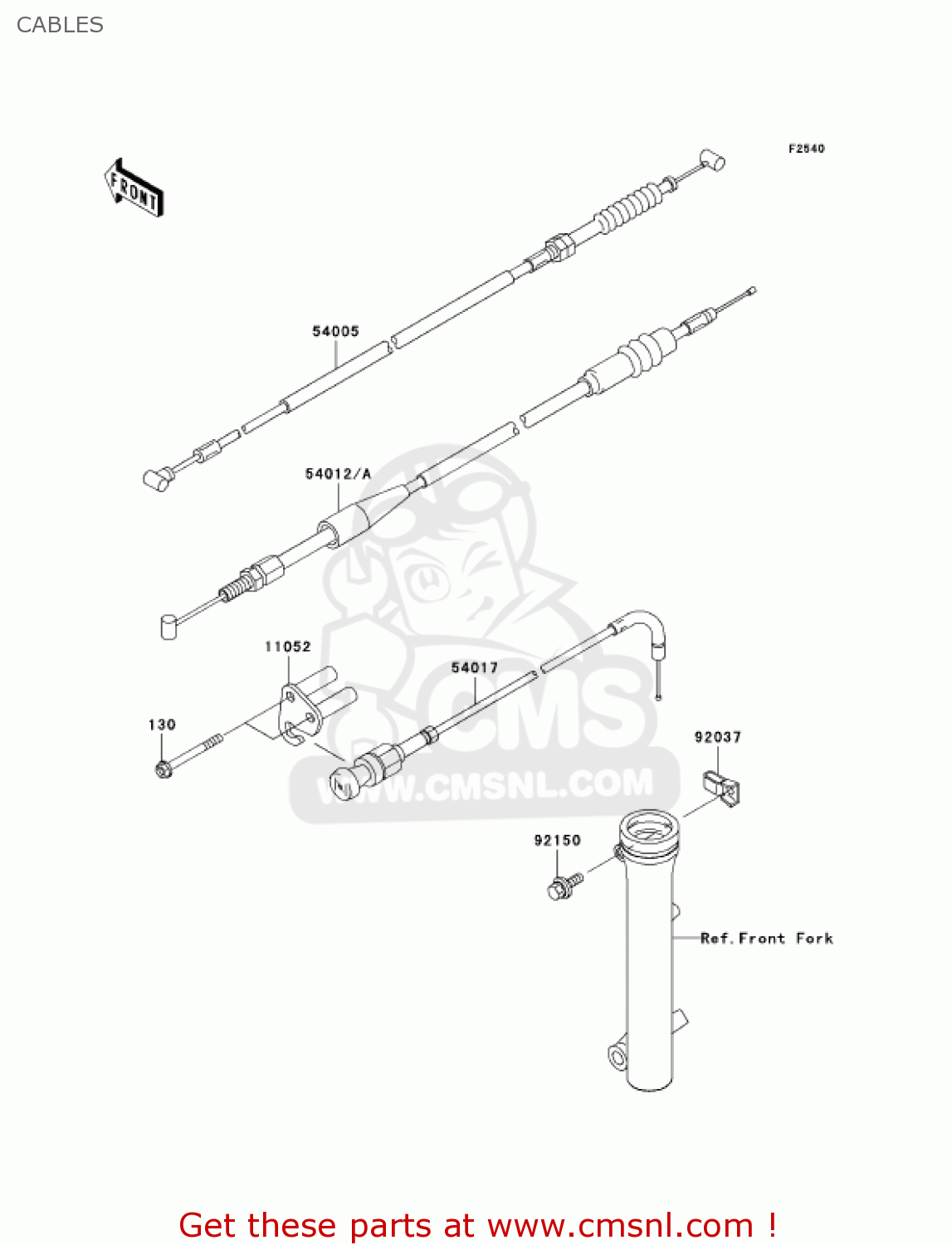 CABLES KLX110-A1 KLX110 2002 USA CALIFORNIA CANADA