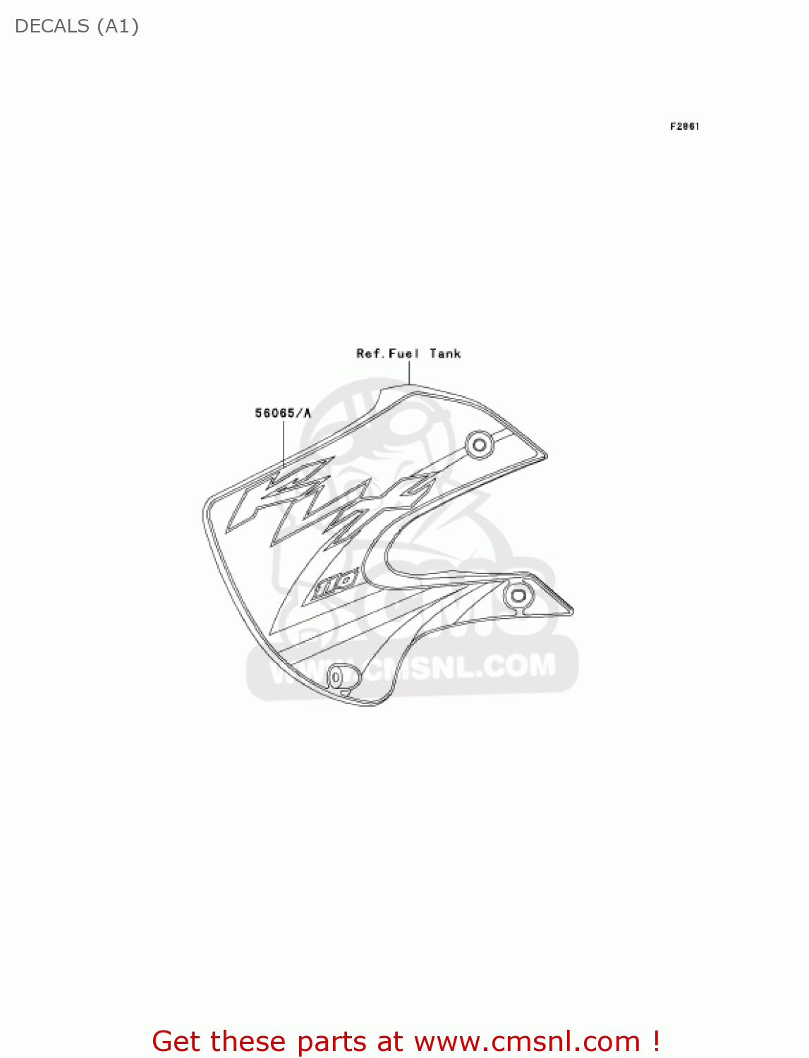 DECALS (A1) KLX110-A1 KLX110 2002 USA CALIFORNIA CANADA