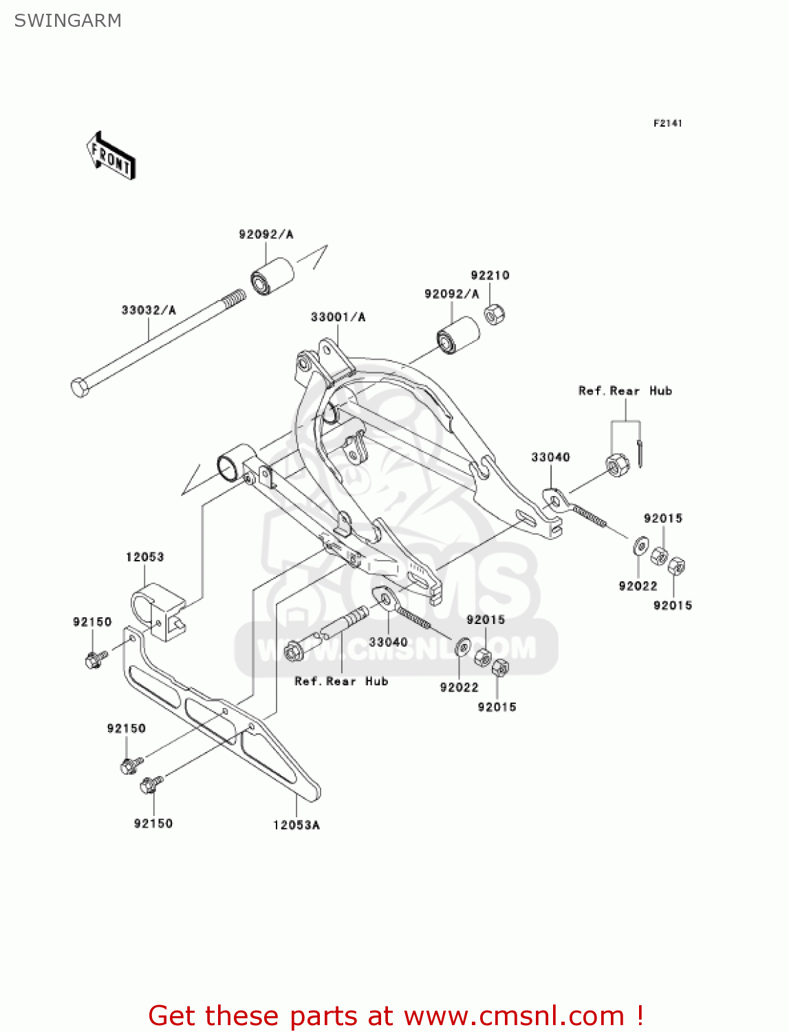 SWINGARM KLX110-A1 KLX110 2002 USA CALIFORNIA CANADA