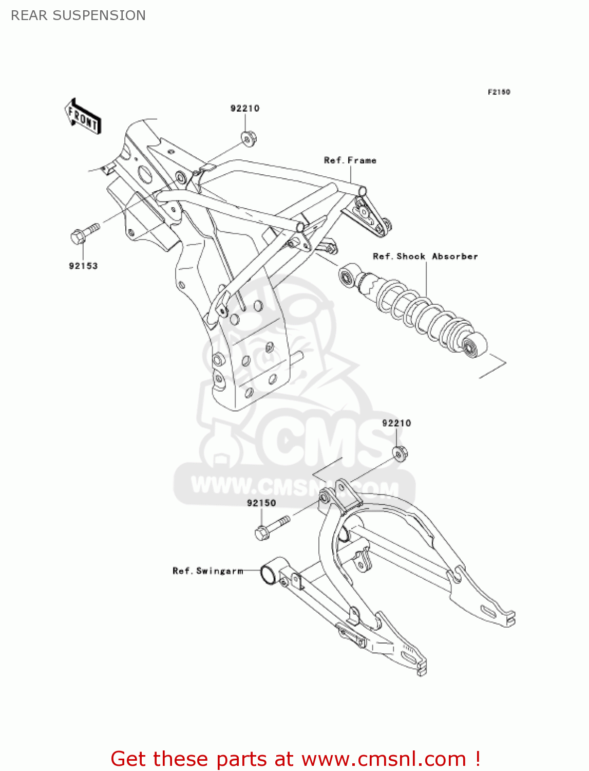 REAR SUSPENSION KLX110-A1 KLX110 2002 USA CALIFORNIA CANADA