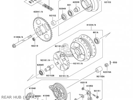 REAR HUB (A1-A3) - KLX110-A1 KLX110 2002 USA CALIFORNIA CANADA