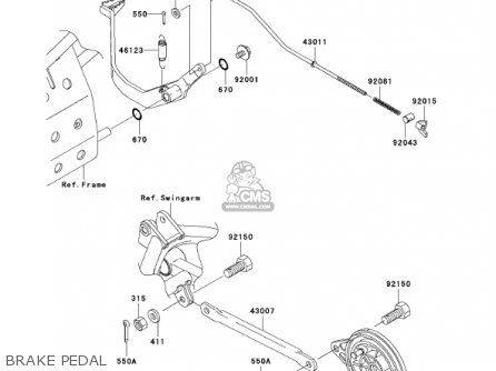 BRAKE PEDAL - KLX110-A1 KLX110 2002 USA CALIFORNIA CANADA