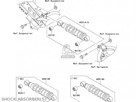 SHOCK ABSORBER(S) - KLX110-A1 KLX110 2002 USA CALIFORNIA CANADA