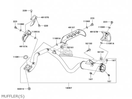 MUFFLER(S) - KLX110-A1 KLX110 2002 USA CALIFORNIA CANADA
