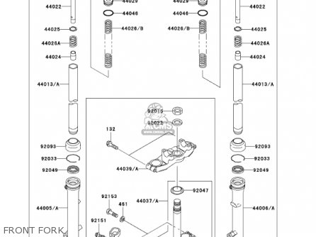 FRONT FORK - KLX110-A1 KLX110 2002 USA CALIFORNIA CANADA