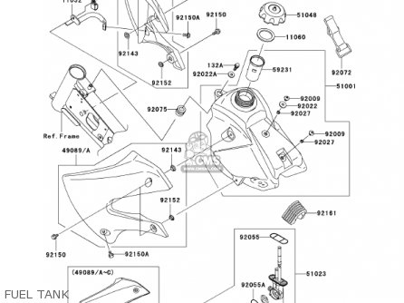FUEL TANK - KLX110-A1 KLX110 2002 USA CALIFORNIA CANADA