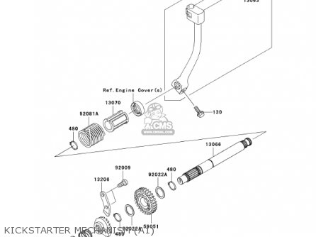 KICKSTARTER MECHANISM (A1) - KLX110-A1 KLX110 2002 USA CALIFORNIA CANADA