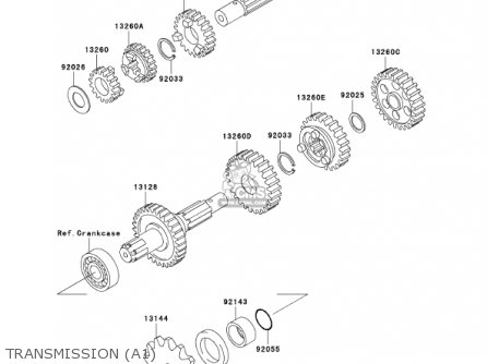 TRANSMISSION (A1) - KLX110-A1 KLX110 2002 USA CALIFORNIA CANADA