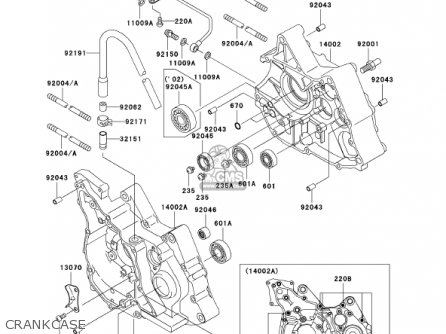 CRANKCASE - KLX110-A1 KLX110 2002 USA CALIFORNIA CANADA