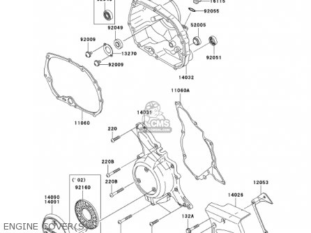 ENGINE COVER(S) - KLX110-A1 KLX110 2002 USA CALIFORNIA CANADA