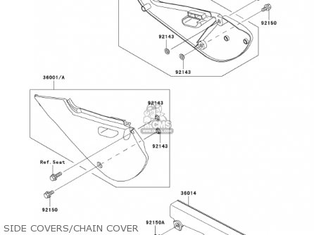 SIDE COVERS/CHAIN COVER - KLX110-A1 KLX110 2002 USA CALIFORNIA CANADA