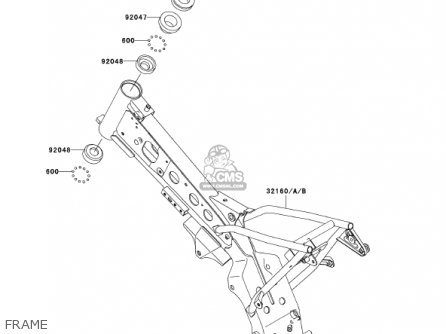 FRAME - KLX110-A1 KLX110 2002 USA CALIFORNIA CANADA