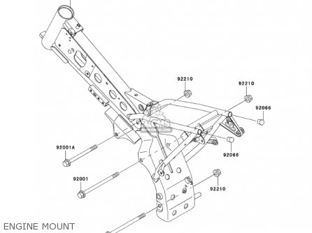 ENGINE MOUNT - KLX110-A1 KLX110 2002 USA CALIFORNIA CANADA
