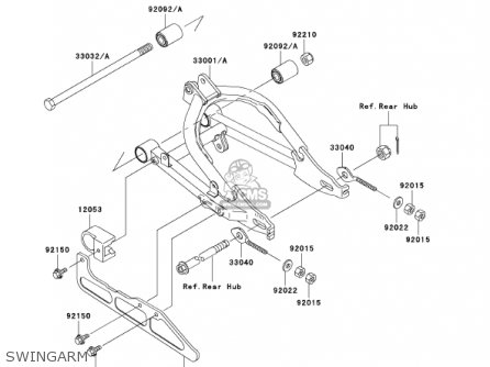 SWINGARM - KLX110-A1 KLX110 2002 USA CALIFORNIA CANADA