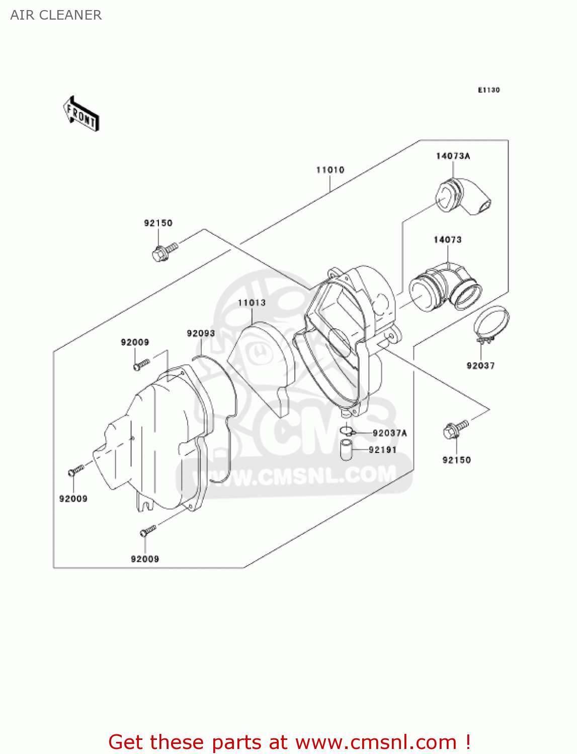 AIR CLEANER KLX110-A2 KLX110 2003 USA CALIFORNIA CANADA