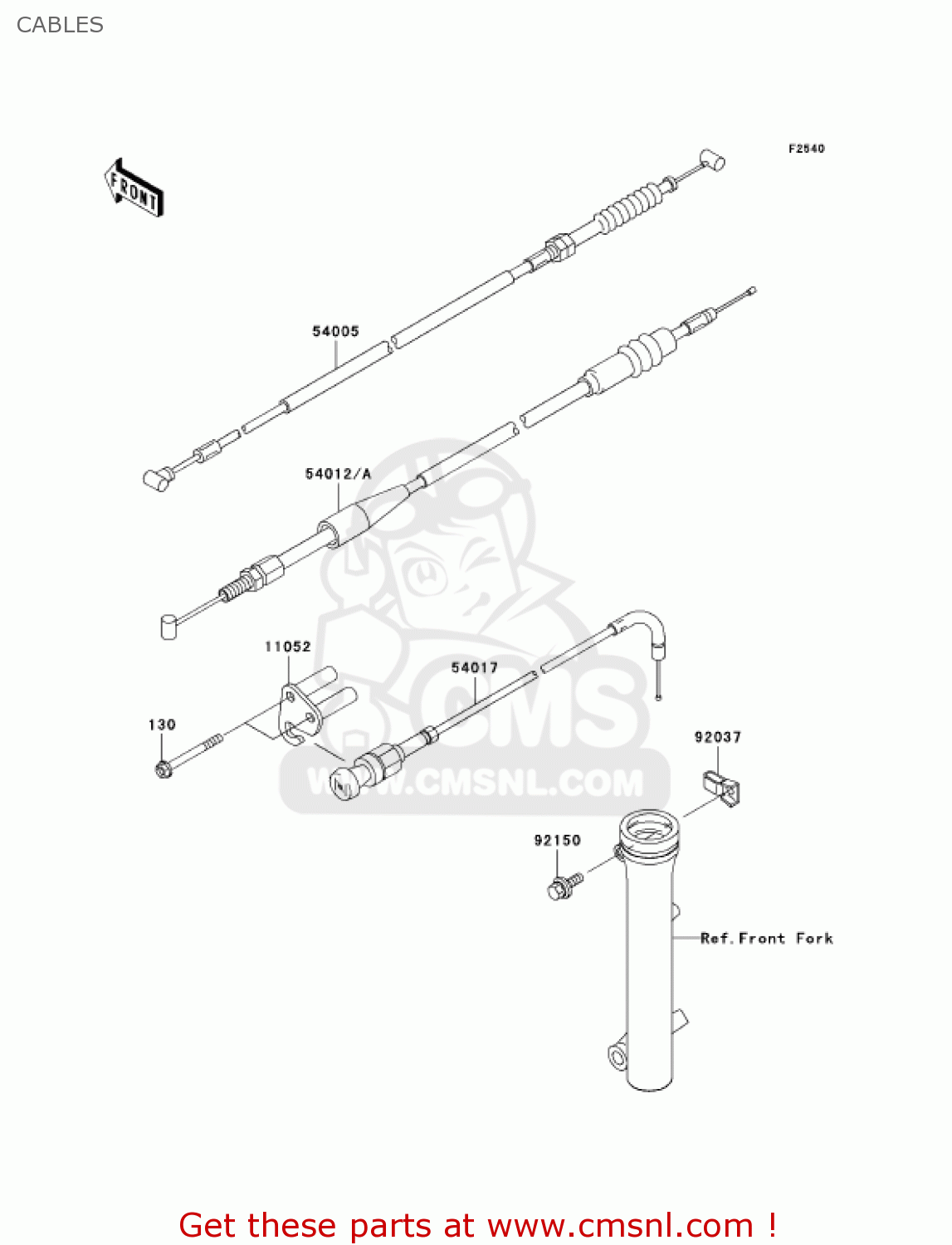 CABLES KLX110-A2 KLX110 2003 USA CALIFORNIA CANADA