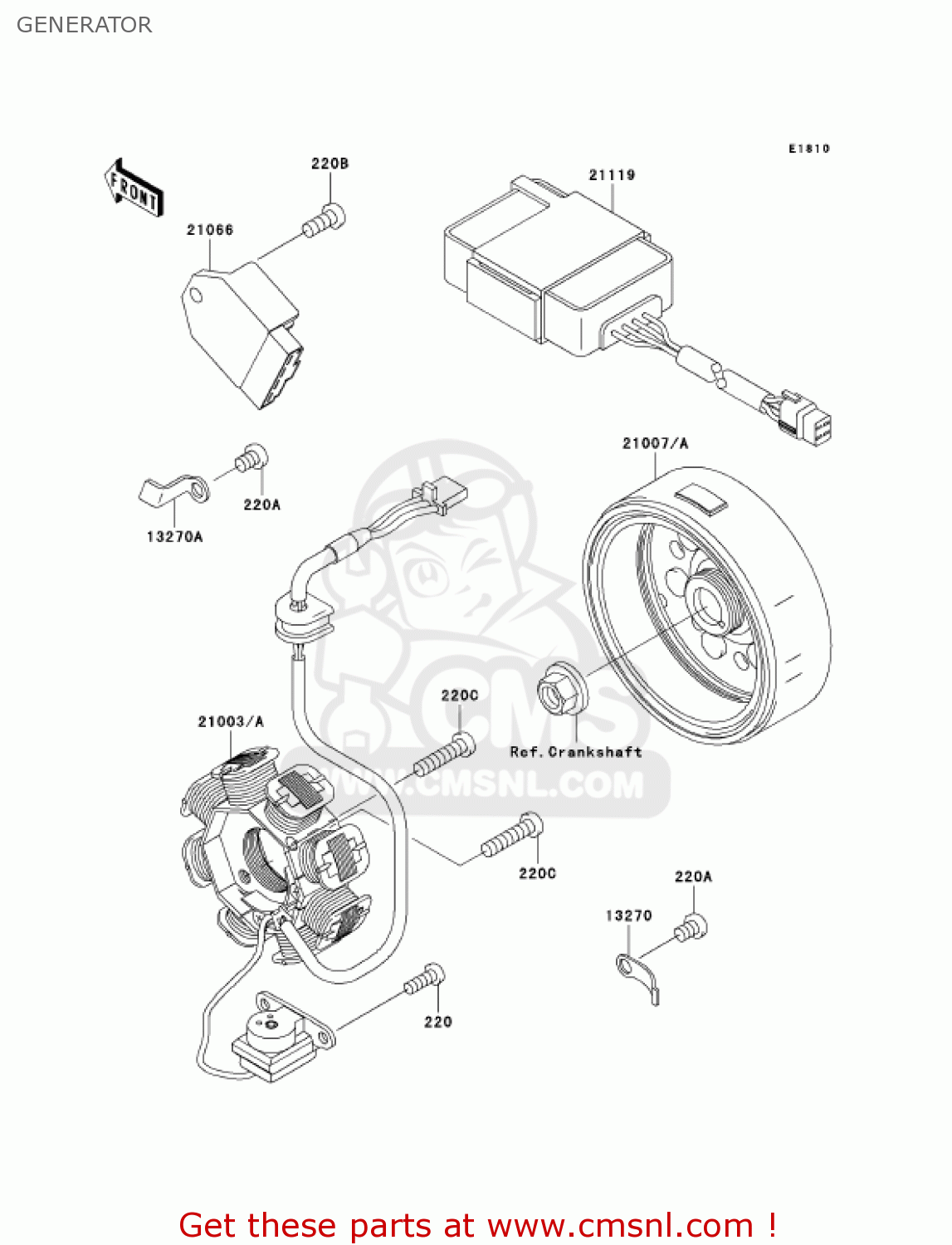 GENERATOR KLX110-A2 KLX110 2003 USA CALIFORNIA CANADA