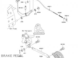 BRAKE PEDAL - KLX110-A2 KLX110 2003 USA CALIFORNIA CANADA