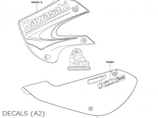 DECALS (A2) - KLX110-A2 KLX110 2003 USA CALIFORNIA CANADA