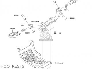 FOOTRESTS - KLX110-A2 KLX110 2003 USA CALIFORNIA CANADA