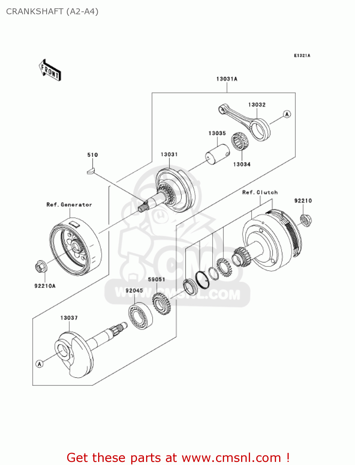 CRANKSHAFT (A2-A4) KLX110-A3 KLX110 2004 USA CALIFORNIA CANADA