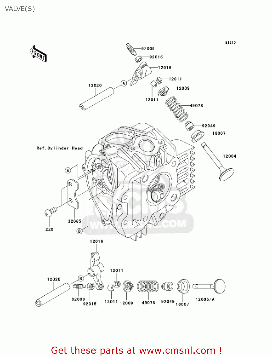 VALVE(S) KLX110-A3 KLX110 2004 USA CALIFORNIA CANADA