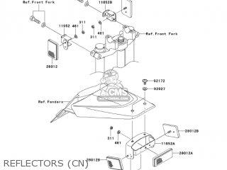 REFLECTORS (CN) - KLX110-A3 KLX110 2004 USA CALIFORNIA CANADA