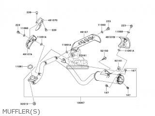 MUFFLER(S) - KLX110-A3 KLX110 2004 USA CALIFORNIA CANADA