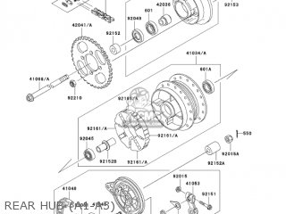REAR HUB (A1-A3) - KLX110-A3 KLX110 2004 USA CALIFORNIA CANADA