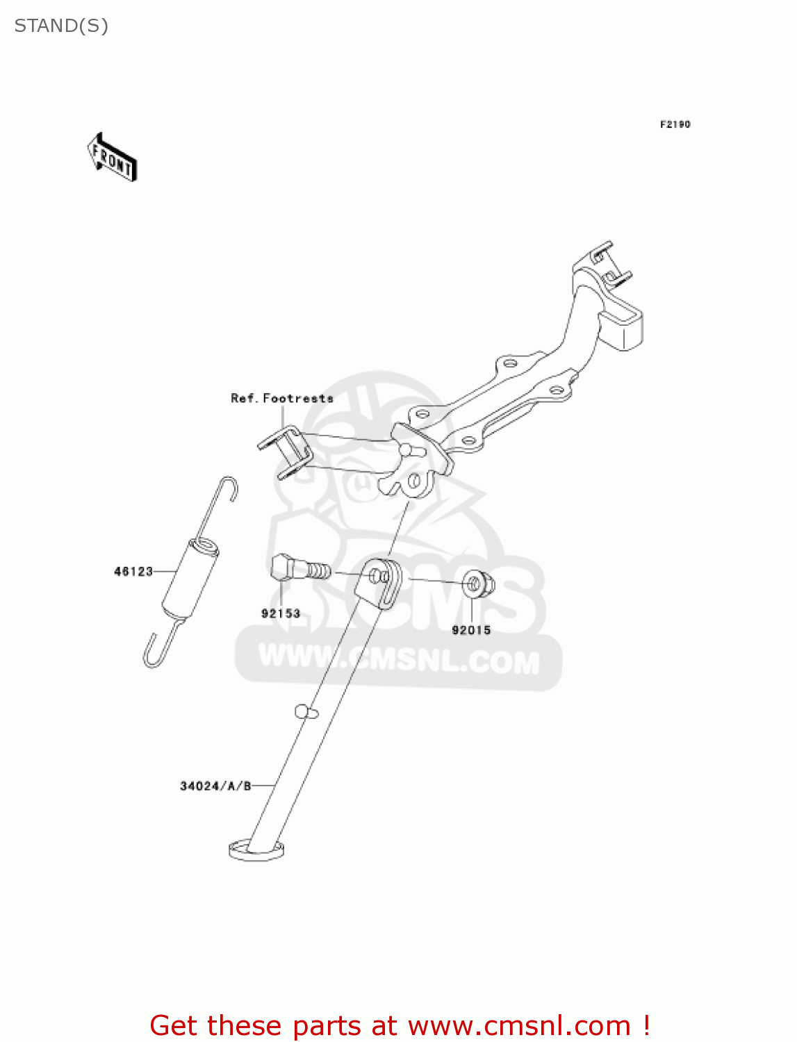 STAND(S) KLX110-A4 KLX110 2005 USA CALIFORNIA CANADA